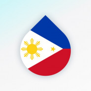 Learn Tagalog language - Drops logo