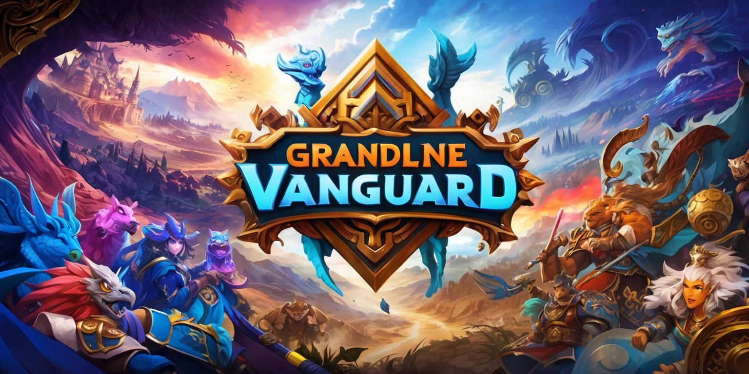 A vibrant and detailed illustration of the Grandline Vanguard game, featuring a mix of fantasy and adventure elements, with a bold color palette and dynamic character designs, set against a dramatic backdrop of sweeping landscapes and mythical creatures, incorporating intricate textures and patterns, with a focus on the game's unique artwork and visual style, showcasing iconic characters and symbols from the game, blended with epic scenery and action-packed sequences, highlighting the game's essence and theme, with a balance of light and shadow, and a sense of energy and movement, inviting the viewer to explore the world of Grandline Vanguard.